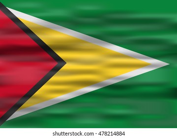 realistic flag guyana