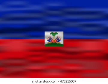 realistic flag haiti