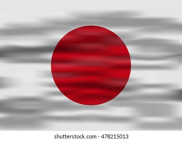 realistic flag japan