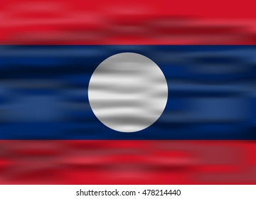 realistic flag laos