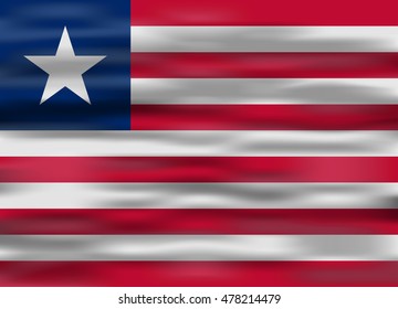 realistic flag liberia