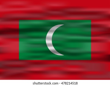 realistic flag maldives