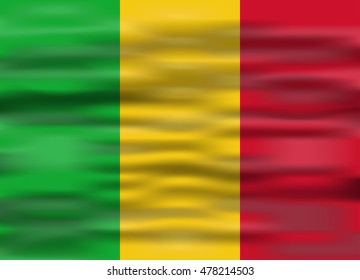 realistic flag mali