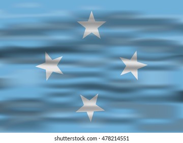 realistic flag micronesia