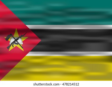 realistic flag mozambique