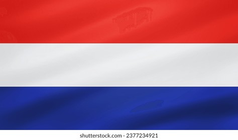 Bandera realista de los Países Bajos. Ilustración del vector
