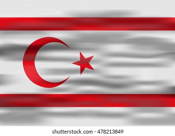 realistic flag northern cyprus
