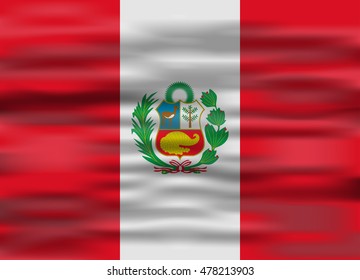realistic flag peru