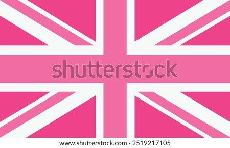 Realistic flag of Pink Union Jack vector background.