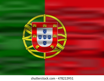 realistic flag portugal