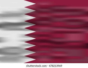 realistic flag qatar