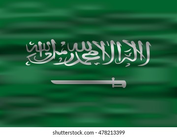 realistic flag saudi arabia