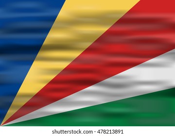 realistic flag seychelles