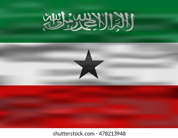 realistic flag somaliland
