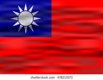 realistic flag taiwan