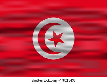 realistic flag tunisia