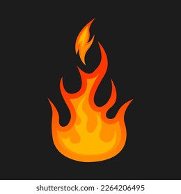 realistic flame illustration design vector