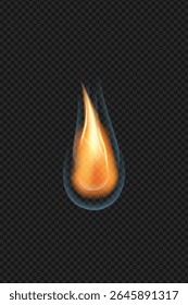Realistic Flame Isolated on Transparent Background for Design Element and Decoration, PNG cut-out