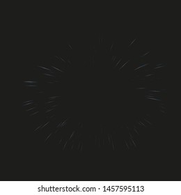 Realistic flash of fireworks. Vector illustration