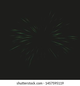 Realistic flash of fireworks. Vector illustration