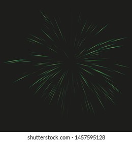 Realistic flash of fireworks. Vector illustration