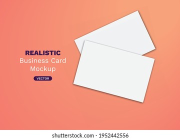 Realistic floating business branding cards template mockup layout with shadows. Vector illustration