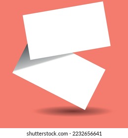 Realistic floating business branding cards template mockup with shadows. vector illustration.
