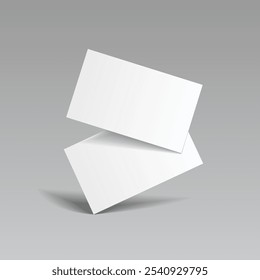 Realistic floating business branding cards template mockup with shadows. Vector illustration EPS 10.