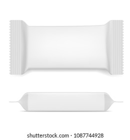 Realistic Flow Pack Top View. EPS10 Vector