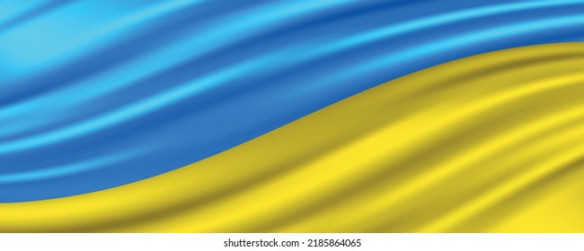 Bandera fluida realista de Ucrania.