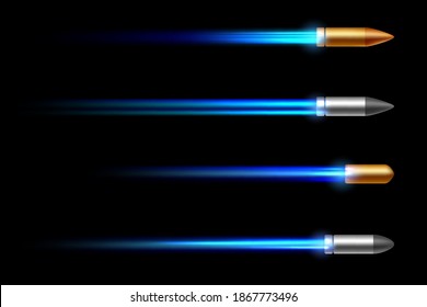 flying bullet vector