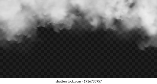  Realistic fog  mist effect  Smoke dark background  Vector vapor in air  steam flow  Clouds 