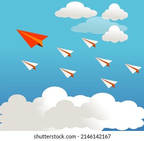 Realistic folded paper plane vector set. paper plane modern origami. colorful origami plane.
