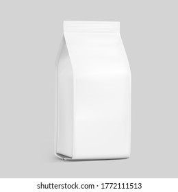 Realistic food bags on grey background. Isometric view. Vector illustration. Can be use for template your design, presentation, promo, ad. EPS 10.	
