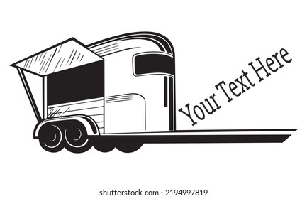 Plantilla vectorial de carrito de comida realista sobre fondo blanco para marca, identidad corporativa. Vista desde el lateral, edición sencilla y recolección