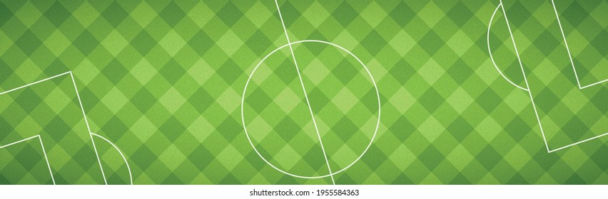 Realistic football background covering with markings - Vector illustration