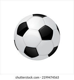 Realistic football or soccer ball Sport equipment icon