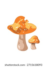 Ilustración vectorial realista de setas forestales