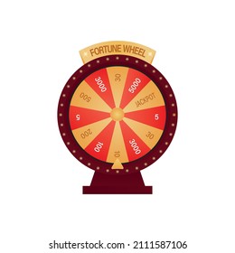 Realistic fortune wheel icon. Vector illustration eps 10.