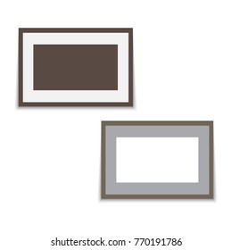 Realistic frame isolated on white background. vector