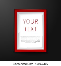 Realistic frame. Perfect for your presentations Vector illustration