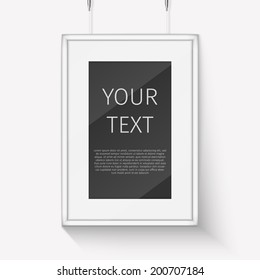 Realistic frame. Perfect for your presentations Vector illustration