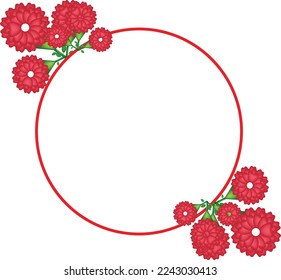 Realistic Free Floral Frame Vector Template