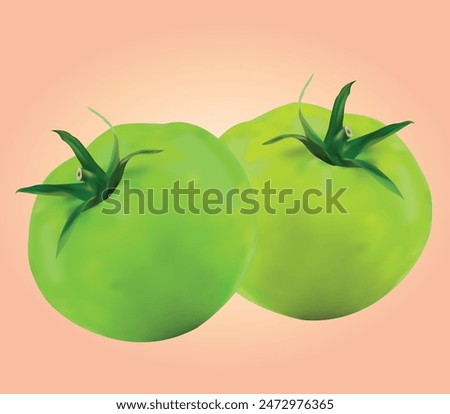 Similar – Image, Stock Photo Green tomatoes in bright sunlight flat lay with copy space
