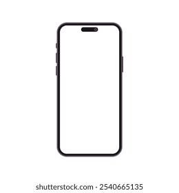 Realistic front view smartphone mockup