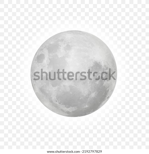Realistic full moon. Astrology or\
astronomy planet design. Vector illustration\
EPS10