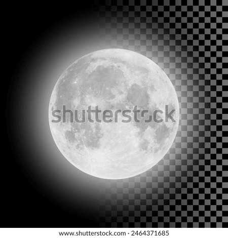 Realistic full moon. Detailed vector illustration. Elements of this image courtesy of NASA