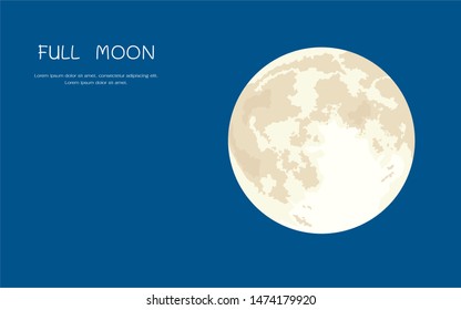 Realistic full moon in