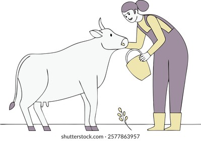 Realistic full-body cow image on a white background, ideal for design projects and stock photography needs.