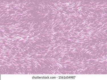 Realistic fur vector design. Furry seamless texture in pink and violet colors. Animal hair vector design. Lilac fur texture.